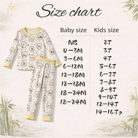DH ODM Kinder Bambus Reißverschluss-Pyjama Weicher Dehnbarer Baby-Schlafanzug Einteiliger Reißverschluss-Strampler Individuell Bedrucktes Schlafanzug-Set