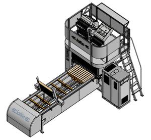 Máquina Clavadora Automática de Palets de Madera/Bloques Saifan <span class=keywords><strong>SF1000</strong></span> 33.2kw 380v con Motor para PLC y Pantalla Táctil 1200-2000 piezas/8h - Product Image 4