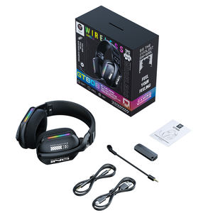 ONIKUMA GT808 Headphone gaming, headset over-ear Stereo 2.4GHz tiga mode, kabel + BT 5.3 dengan mikrofon RGB - Product Image 2