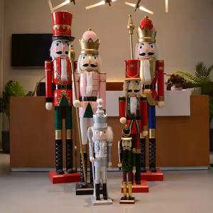 <span class=keywords><strong>Casse</strong></span>-<span class=keywords><strong>noisette</strong></span> géant en bois grandeur nature de 180 cm, décoration de Noël à l'extérieur de l'entrée du soldat du roi, décoratif - Product Image 1