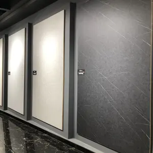 Grano de madera y piedra de mármol diseño de alta brillante panel de MDF UV para la cocina y puertas de armario