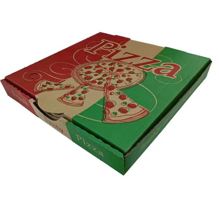 Biologisch abbaubare 12-Zoll-Pizzaschachtel Pizza-Karton Umwelt freundliche Box Lieferung Pizza