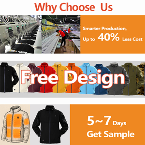 OEM Men Constant Temperature Heating Jacket Warm Heated Jacket Quiet Waterproof Puffer Jacket for Fishing Picnic Hiking Travel - Product Image 5