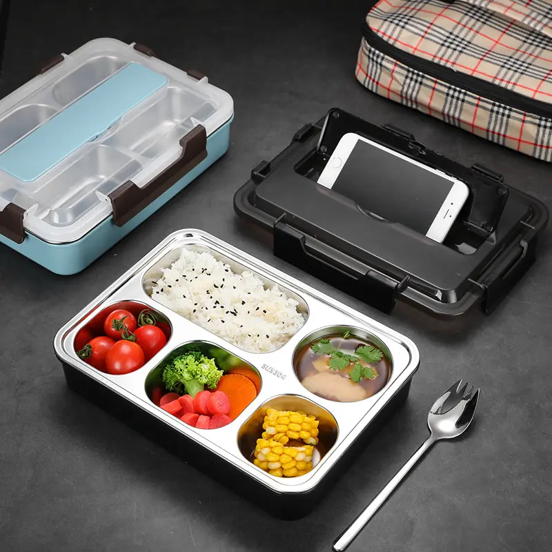 Large Capacity Plastic Tiffin Box Adults Used Bento Box 304 Best Material Stainless Steel Lunch Box