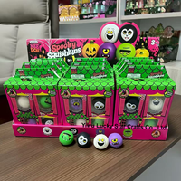 Lot de 4 balles anti-stress Halloween, monstres souples à presser, jouets sensoriels fantôme et vampire pour enfants et adultes, idéales pour les fêtes