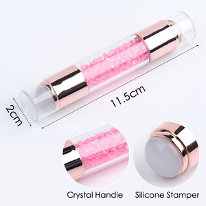 Tampons pour ongles en <span class=keywords><strong>Silicone</strong></span> <span class=keywords><strong>transparent</strong></span>, ensemble de 3 pièces, grattoir en plastique, vernis, manucure, plaques d'estampage - Product Image 3