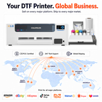 Impresora DTF X13 XP600 de 33 cm con Circulación Automática de Tinta Blanca, Máquina de Transferencia de Calor de 8 Colores con Polvo Agitador para Prendas