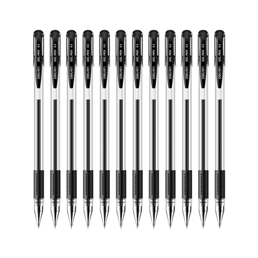 Forniture per ufficio Cap-off penna Gel di plastica nero 0.5mm Fine penna Gel penna scrittura penna