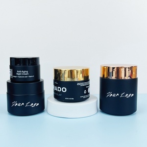 Premium 5 10 15 20 Ml 25 30 50 100 G <b>Empty</b> Matte Cosmetic Container Amber Round Frosted Matte Glass <b>Jar</b> With Lids - Product Image 5