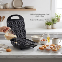 Machine à beignets et gaufres OEM ODM à 16 trous avec matériaux de qualité alimentaire et voyant LED pour usage domestique et commercial