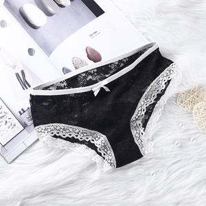 Grosir Celana Dalam Jala Renda Seksi Bersirkulasi Hitam Putih Wanita untuk Anak Perempuan - Product Image 4
