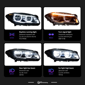 Luces LED para Auto F10 F18 2010-2016 F11 Serie 5 520i <span class=keywords><strong>523i</strong></span> 525i 530i 535i 540i, Faros Delanteros con Diseño de Ojo de Ángel, Accesorios de Mejora - Product Image 3