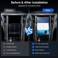 RoadNavi RN-080 GPS Android CarPlay de 12.1'' con Pantalla Dividida, Asistencia de Marcha Atrás, TV y Reproductor de CD para Infiniti Q50L 2015-2023 4G