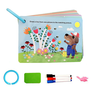 Giochi di memoria personalizzati con rivestimento UV alfabeto/numero flash card cancellabile a secco apprendimento matematica flashcard per bambini - Product Image 2