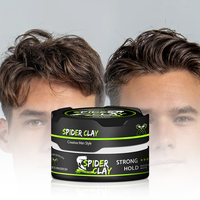 Argile coiffante à texture araignée, tenue forte, parfum naturel, ingrédients personnalisés, avec votre propre logo