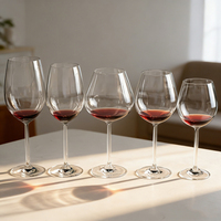 Verre à vin en cristal grande capacité, coupe à vin de Bordeaux, gobelet à Bourgogne à bord fin et base épaisse, pour hôtels et bars, avec logo personnalisé, vente en gros