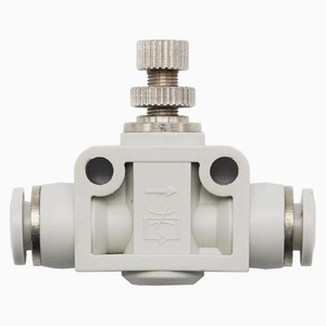 SUシリーズ等空気圧式スピードコントローラークイックフィッティング空気圧フィッティングクイック接続チューブ継手スロットルコントロールバルブ - Product Image 1