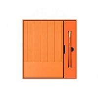 Carnet de notes professionnel portable en cuir souple, format A5, avec stylo, coffret cadeau, ensemble complet, personnalisable avec logo.