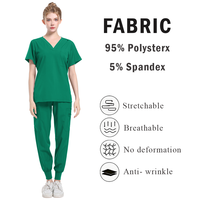 Ensemble de tenues médicales 2 pièces style populaire, anti-rides, doux, avec logo personnalisé, pour infirmières, médecins, hôpitaux, cliniques dentaires et personnel soignant