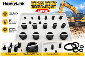 ชุดซีลโอริง NBR 90 องศา 320 ชิ้น สำหรับอะไหล่ซ่อมรถขุด HD700 HD820 HD1023 - Product Image 2