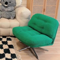 Modern stil tek eğlence sandalye dönebilir Metal oturma odası balkon paneli ahşap In-Stock Internet ünlüler mobilya