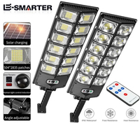 504 LED Puissante Lampe Solaire d'Extérieur avec Détecteur de Mouvement, Étanche, 12000 Lumens, pour Éclairage Public Solaire