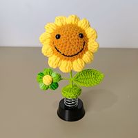 Décoration de voiture à tête oscillante, fleur de tournesol préservée, style disco, mignonne, tendance, en promotion