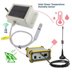Capteur de température et d'humidité à énergie solaire avec stockage de données, thermo-hygromètre, dispositif de surveillance extérieur en plastique - Product Image 2