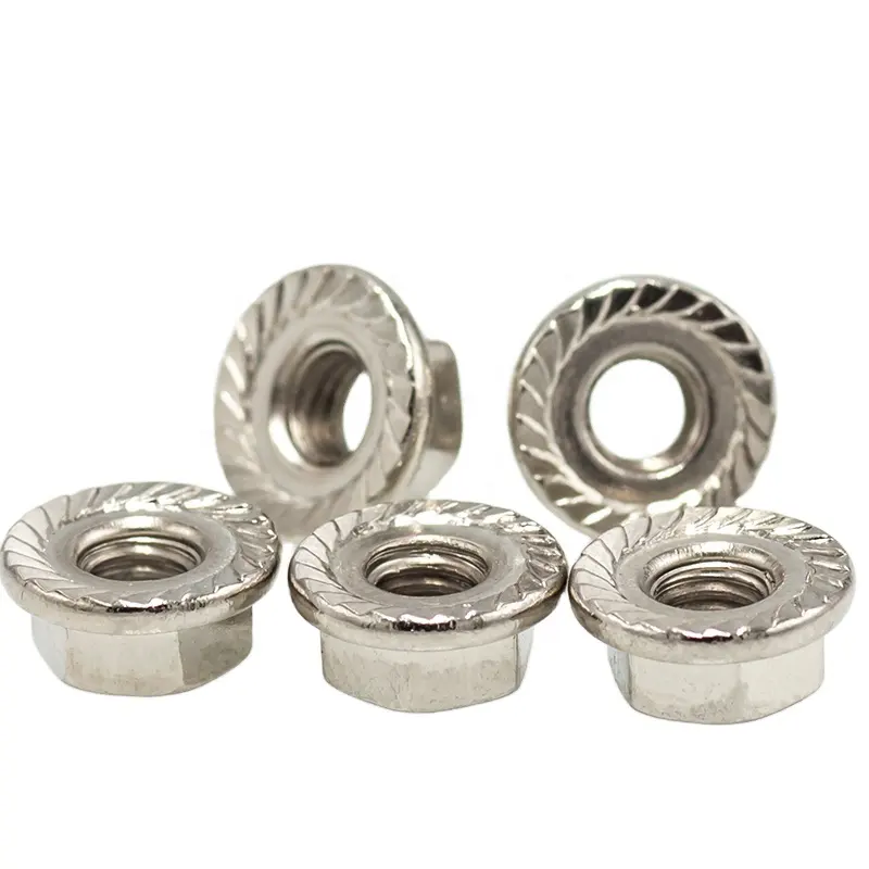 Kontrol Kualitas Tinggi DIN6923 Hex Flange Nuts Dibuat Di Besi