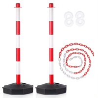 Poteaux de signalisation routière réglables en plastique PE, cônes avec base remplissable, réflecteurs prismatiques haute intensité, barrière de sécurité certifiée IP68
