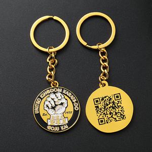 Llavero Deportivo de Taekwondo con Logotipo Personalizado, Llavero Redondo de Metal con Esmalte Suave, Logotipo, Código QR, Colgante para Llaves - Product Image 4