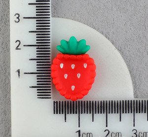 Piña fresa aguacates DIY fruta horquilla Scrumps resina encantos resina parte posterior plana Slime encantos para Decoración - Product Image 6