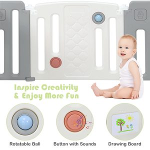 ABST patio de juegos interior babyplaypen <span class=keywords><strong>corral</strong></span> para <span class=keywords><strong>bebe</strong></span> patio de juegos para niños puerta de seguridad para escaleras valla de Juego <span class=keywords><strong>plegable</strong></span> Corralitos para niños - Product Image 5