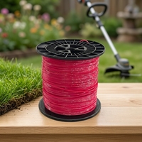 Fil de coupe carré en nylon 2,4 mm (0,095 po) pour débroussailleuse, haute résistance, résistant à l'usure, paquet de 5 lb pour tondeuse à gazon