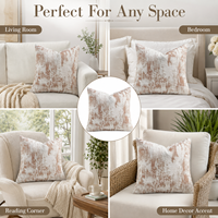 Housse de coussin décorative carrée 45x45 en polyester avec fermeture éclair invisible pour la décoration de la maison, du canapé et de la chambre