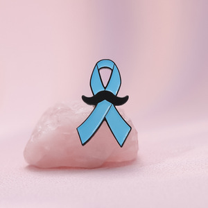 Pin kerah lencana kesadaran prostat bros kumis janggut pita biru kesadaran kanker prostat pabrikan - Product Image 4