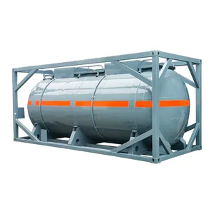 Factory directly sale aluminum chemical liquid iso tank container for hcl