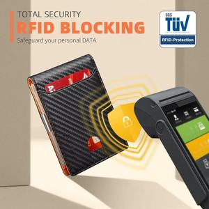 Nuovo <span class=keywords><strong>Portafoglio</strong></span> in Fibra di Carbonio con <span class=keywords><strong>Clip</strong></span> per Banconote, Ultra Sottile, Blocco RFID, Porta Carte di Design Personalizzato, <span class=keywords><strong>Portafoglio</strong></span> da Tasca Frontale - Product Image 3