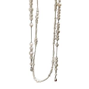 Collar de Perlas de Imitación de Varias Capas con Piedra Principal en Forma de Gota de Agua, Cadena para Suéter, Joyería de Fiesta para Mujer - Product Image 5