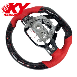 Volant en fibre de carbone forgée rouge personnalisé avec LED RPM pour Honda Civic 11e génération, Accord 10e génération, Acura Integra Type S, CRV - Product Image 3