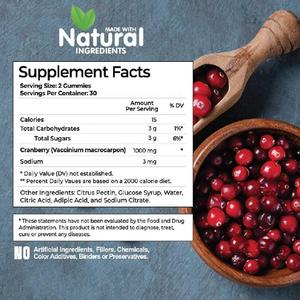 Gommes de canneberges, 2022 OEM ODM, soin des voies urinaires, prend en charge la vessie, les reins et les végétariens - Product Image 2