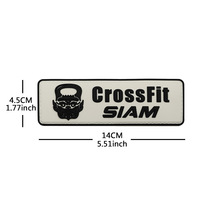 Taktiksel Fitness PVC 3D Yama Kauçuk Moral Rozeti, Fitness Çantaları ve Şapkaları için Uygundur, Gönderime Hazır