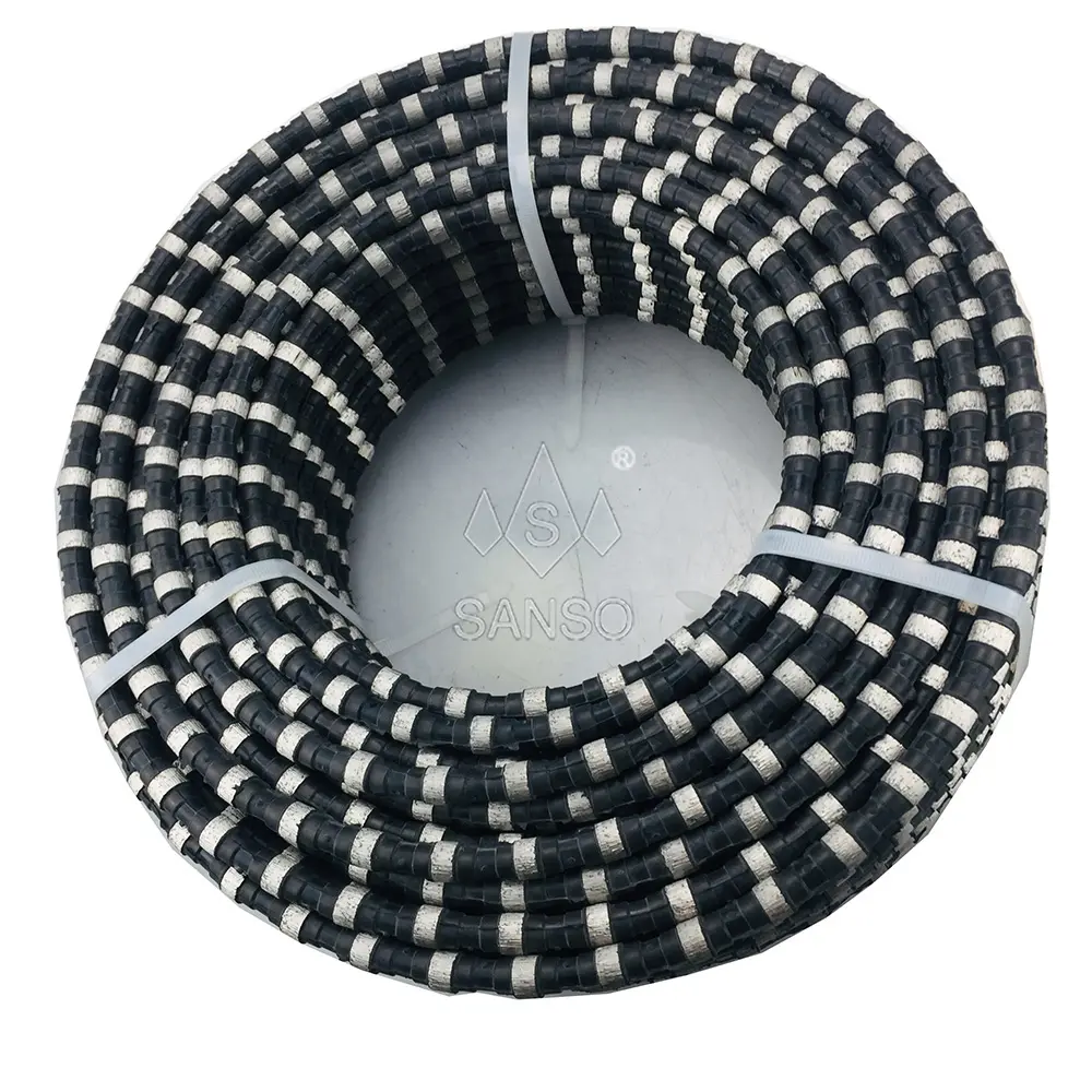SANSO elmas araçları sinterlenmiş boncuk mermer taş ocağı taş kesme için 11.5mm elmas tel testere