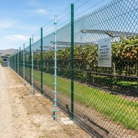 Système de clôture électrique Muyuan, clôture intégrée en treillis soudé, maille losangée revêtue de PVC pour la sécurité périmétrique des vignobles et de l'agriculture