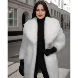 เสื้อคลุมคาร์ดิแกนมีกระเป๋าสำหรับผู้หญิง, เสื้อคลุมขนสุนัขจิ้งจอกอบอุ่นมีปกเสื้อแจ็คเก็ตฤดูหนาว - Product Image 3