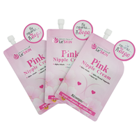 Pochette souple laminée imprimée en gravure, forme spéciale, avec bec verseur scellable pour blush et autres produits cosmétiques liquides