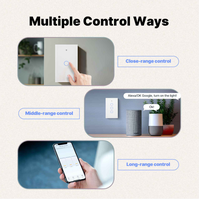 Interruptor de Luz Inteligente Moderno Matter, Estándar Estadounidense, Interruptor de Pared Táctil WiFi, Compatible con Apple Home, HomeKit, Alexa, Google, Tuya