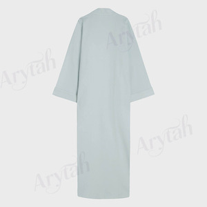 <span class=keywords><strong>Abaya</strong></span> <span class=keywords><strong>Chic</strong></span> Personnalisée Bleu Glacé à Manches <span class=keywords><strong>Kimono</strong></span>, Couleur Unie, Coupe Ample Modeste, Robe Musulmane Parfaite pour le Quotidien - Product Image 3