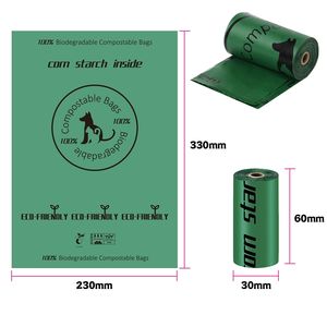 Işık-bozunur köpek kaka poşetleri çok kalınlığı sızdırmaz yırtılmaya dayanıklı W 18 desenler çevre dostu Pet atık torbaları EPI sertifikalı - Product Image 4