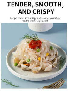 Nouilles Shirataki à faible teneur en glucides, en gros d'usine, aliments bas en calories, repas rapide, nouilles instantanées au konjac - Product Image 2